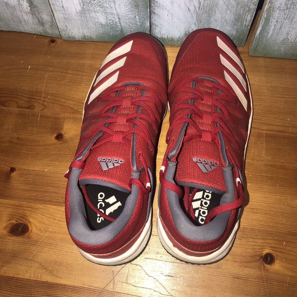 Adidas Speed Trainer 4 Baseball Turf Shoes Mens 11.5 Red White G27680 Athletic - Picture 5 of 12
